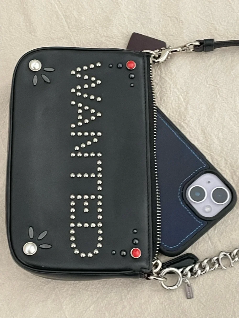 COACH Nolita “WANTED” Western Rivets Demi Shoulder Bag - Picture 9 of 15